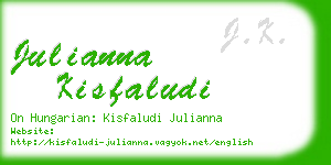 julianna kisfaludi business card